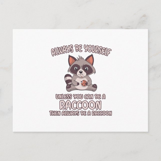 Postal De Anuncios Ser Siempre Un Raccón (Anverso)