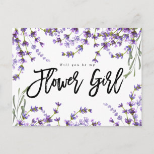 Postal De Anuncios será mi chica de flores boho lavender floral