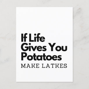 Postal De Anuncios Si la vida te da papas, haz un latke