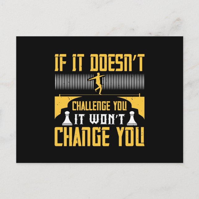 Postal De Anuncios Si no te desafía, no te cambiará (Anverso)