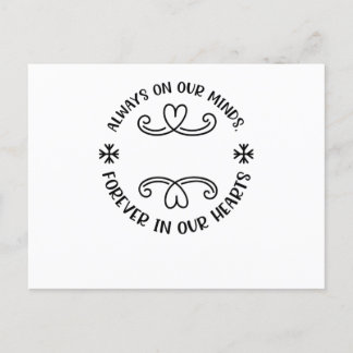 Postal De Anuncios Siempre en nuestras mentes, para siempre en nuestr