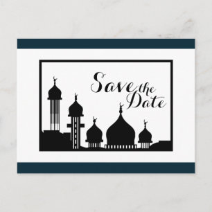Postal De Anuncios Silueta de mezquita islámica para boda Save The Da