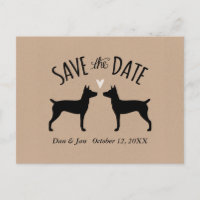 Siluetas de Rat Terrier Save the Date de Boda
