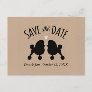 Postal De Anuncios Siluetas del caniche de juguete que casan reserva