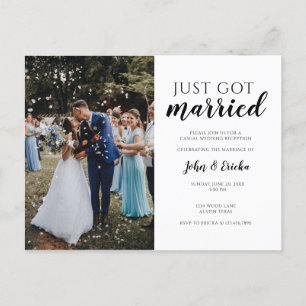 Postal De Anuncios Simple Boda Elopement Casamiento