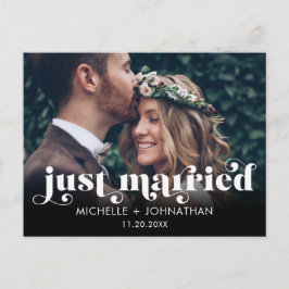 Postal De Anuncios Simple Modern Minimalist Photo Just Married