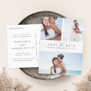 Postal De Anuncios Simplemente Elegante Multi Foto para Guardar la Fe