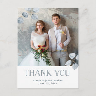 Postal De Anuncios Simplicidad de Eucalyptus Foto boda Gracias