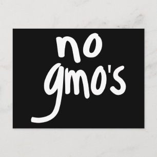 Postal De Anuncios Sin promoción de aditivos alimentarios de OMG negr