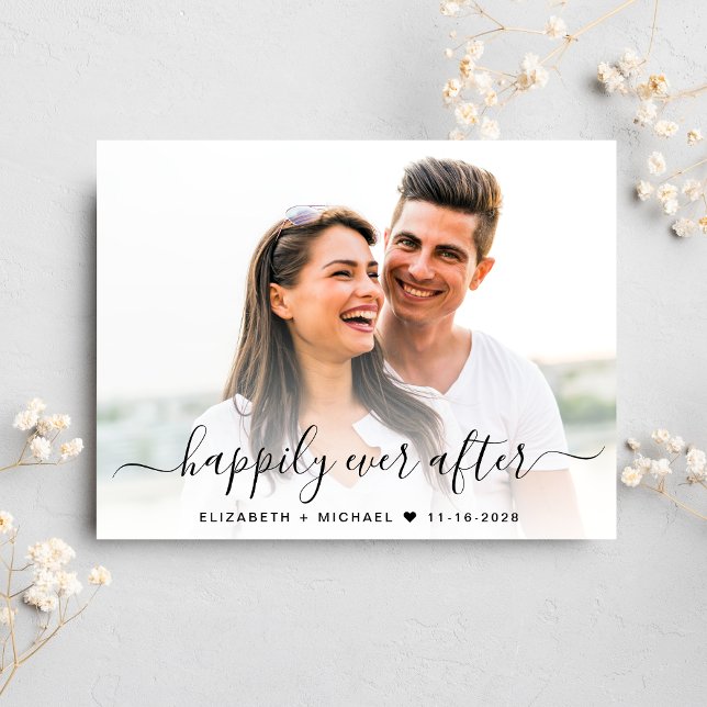 Postal De Anuncios Sobreposición De Imágenes De Guión Elegante Guarda (Our user-friendly template allows you to easily upload your photo & create a perfect save the date)