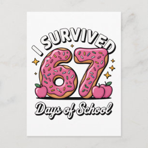 Postal De Anuncios Sobreviví 67 Días de Escuela 100 Días de Escuela