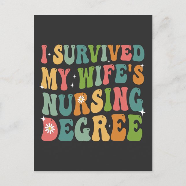 Postal De Anuncios Sobreviví la graduación de mi esposa en la carrera (Anverso)