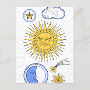 Postal De Anuncios Sol y Luna Vintage