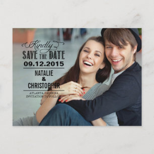 Postal De Anuncios Solicitud encantadora de boda, guarda la fecha - N