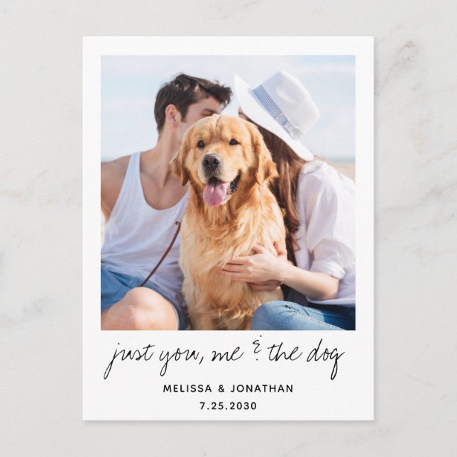 Postal De Anuncios Solo Tú Y Yo, El Elopement Del Boda Perro (Anverso)