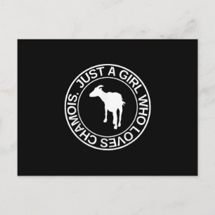 Postal De Anuncios Solo Una Chica Que Ama Chamois Regalo Para Mujeres
