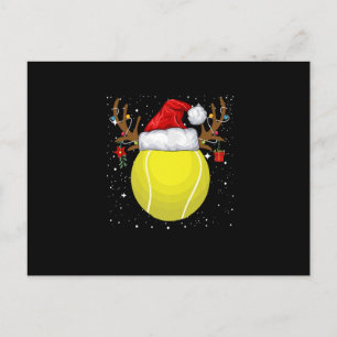 Postal De Anuncios Sombrero Divertido de Santa Reno de Tenis Navidad