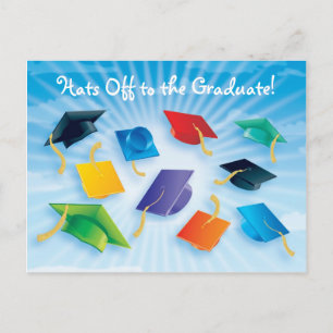 Postal De Anuncios ¡Sombreros Fuera para el Graduado!