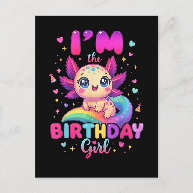 Postal De Anuncios Soy la ajolote cumpleañera (Anverso)