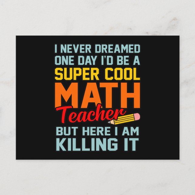 Postal De Anuncios Soy profesor de matemáticas Matemáticas Amante de  (Anverso)
