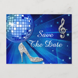 Postal De Anuncios Sparkly Stiletto Heel 50º cumpleaños Save The Date