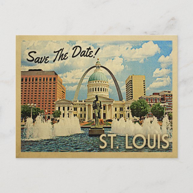 Postal De Anuncios St Louis Salven La Fecha Missouri Saint Louis (Anverso)