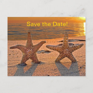 Postal De Anuncios Starfish Guardar la fecha