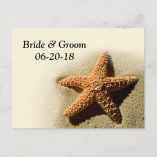 Postal De Anuncios Starfish Save The Date Beach Theme Boda