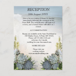 Postal De Anuncios Suculentas tonalidades de azul pálido