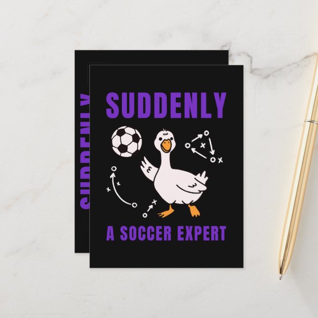 Postal De Anuncios Suddenly a soccer expert (Anverso/Reverso In Situ)