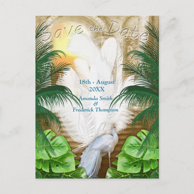 Postal De Anuncios Sueños del templo real del pavo real de oro (Anverso)