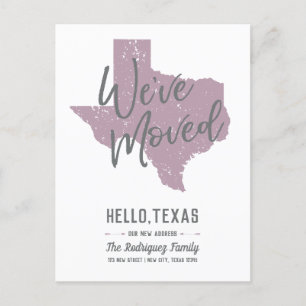 Postal De Anuncios Sugar Plum Purple Nos Mudamos - Texas