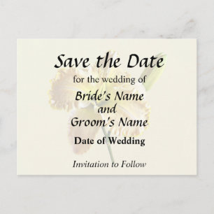 Postal De Anuncios Suministros de Boda de Lirio de Día Amarillo