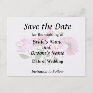 Postal De Anuncios Suministros de Boda de Rosas Miniatura Rosadas