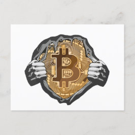 Postal De Anuncios Super héroe de Bitcoin