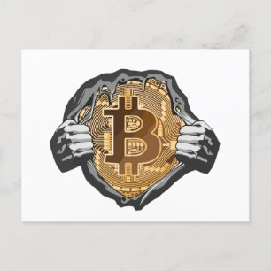 Postal De Anuncios Super héroe de Bitcoin