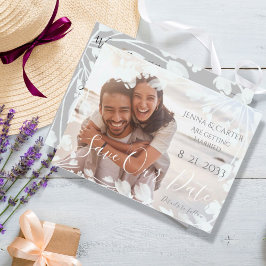 Postal De Anuncios Superposición de foto elegante moderna QRC minimal