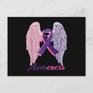Postal De Anuncios Superviviente de Cáncer de Mama y Conciencia de Vi