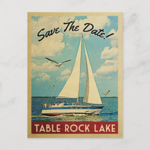 Postal De Anuncios Table Rock Lake Save The Date Sailboat Náutico