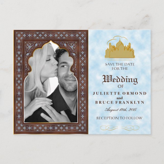 Postal De Anuncios Taj Mahal - Estilo bohemio oriental (Anverso)