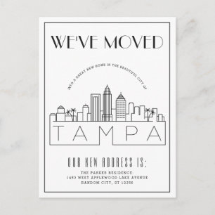 Postal De Anuncios Tampa, Florida Modern Deco   Cambio de dirección