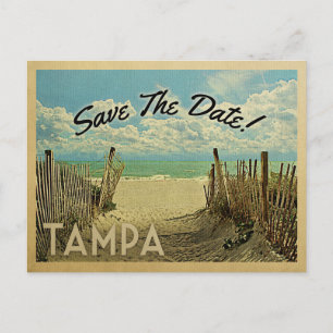 Postal De Anuncios Tampa Florida Salvar La Playa Vintage Nautical