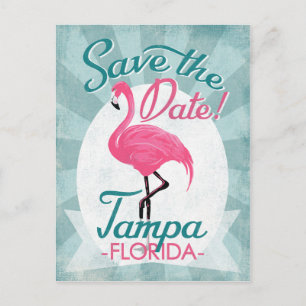Postal De Anuncios Tampa Salva La Fecha Flamingo Rosa