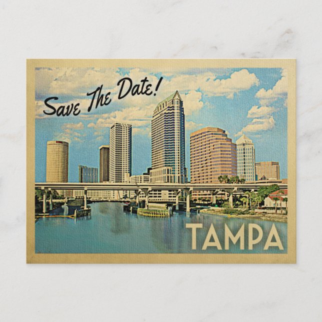 Postal De Anuncios Tampa Salva La Fecha Florida (Anverso)