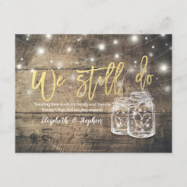 Postal De Anuncios Tarros de madera para aplazamiento de boda Still D