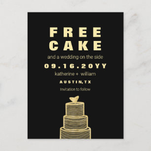 Postal De Anuncios Tarta Gratuita Divertida y Ocurrente Boda Salva la