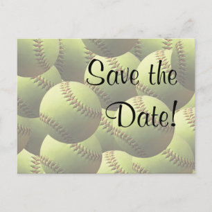 Postal De Anuncios ¡Tema de boda de deportes de sóftbol, guarde la fe
