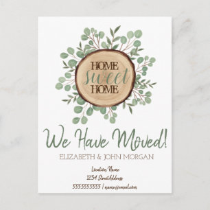 Postal De Anuncios Tema de madera forestal Hogar Dulce Hogar