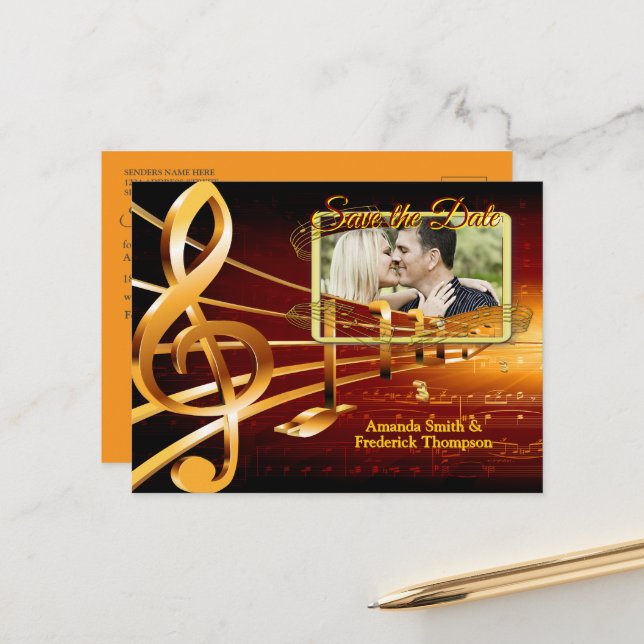 Postal De Anuncios Temas de Celebración para Amantes de la Música (Anverso/Reverso In Situ)