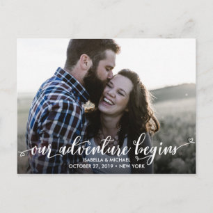 POSTAL DE ANUNCIOS TENDENCIA FOTO AVENTURA BODA GUARDAR LA FECHA